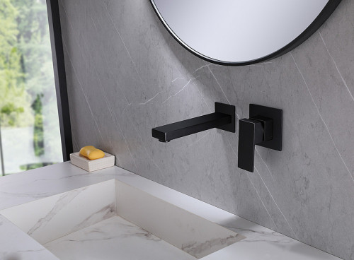 Смеситель для раковины Abber Daheim AF8212B Черный матовый латунь встраиваемый