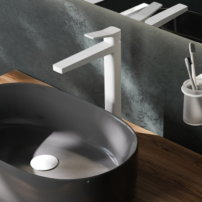 Смеситель для раковины WasserKRAFT Weil 2303H Белый матовый латунь