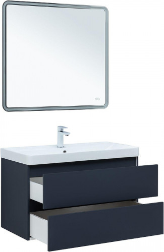 Тумба с раковиной Aquanet Вега 2.0 90 344740 подвесная цвет Маренго