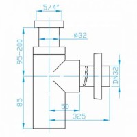 Сифон для раковины PlastBrno EMCR003 Хром