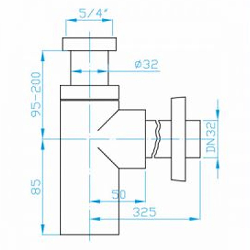Сифон для раковины PlastBrno EMCR003 Хром
