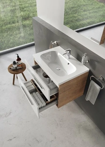 Тумба под раковину Ravak SD Chrome II 80 X000000922 подвесная Белая МДФ / ЛДСП