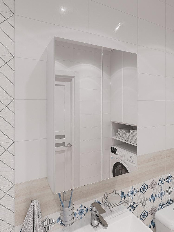 Зеркальный шкаф DIWO Архангельск 50 AH2303Z цвет Белый