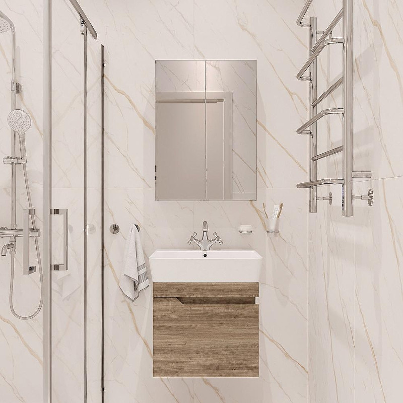 Зеркальный шкаф DIWO Архангельск 50 AH2303Z цвет Белый