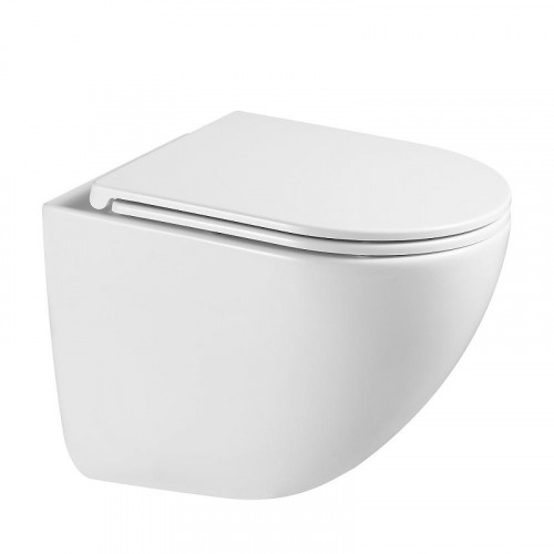 Комплект унитаза с инсталляцией Abber Bequem AC1131TC-AC0105-AC0120 цвет Белый с сиденьем Микролифт