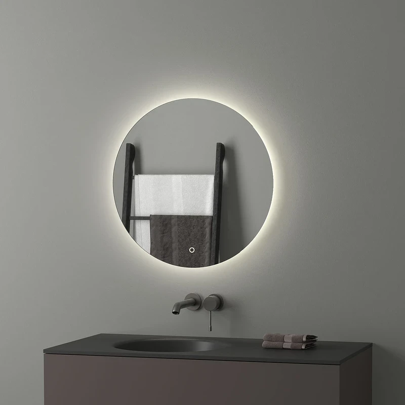 Зеркало Evoform Ledshine d60 BY 2643 с подсветкой 15 W - сенсорный выключатель - нейтральный белый свет стекло