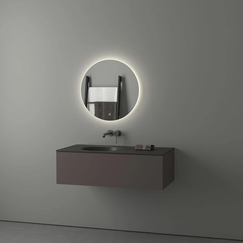 Зеркало Evoform Ledshine d60 BY 2643 с подсветкой 15 W - сенсорный выключатель - нейтральный белый свет стекло