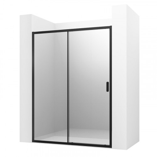 Душевая дверь Ambassador Forsa 140 17021220AB профиль Черный cтекло прозрачное