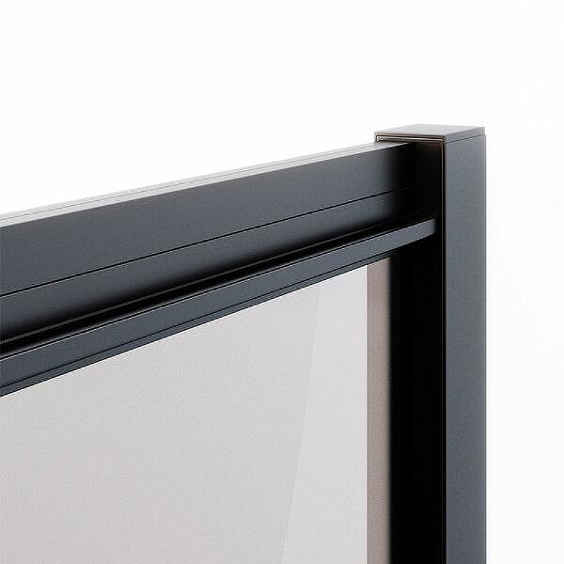 Душевая дверь Ambassador Forsa 140 17021220AB профиль Черный cтекло прозрачное