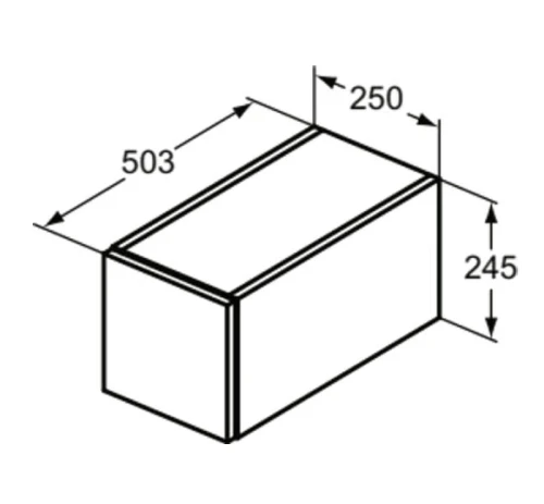 Тумба Ideal Standard Adapto 25 U8419FF подвесная цвет Светло-коричневое дерево