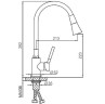Смеситель для кухни Frap H44 F4044-6 Черный матовый латунь