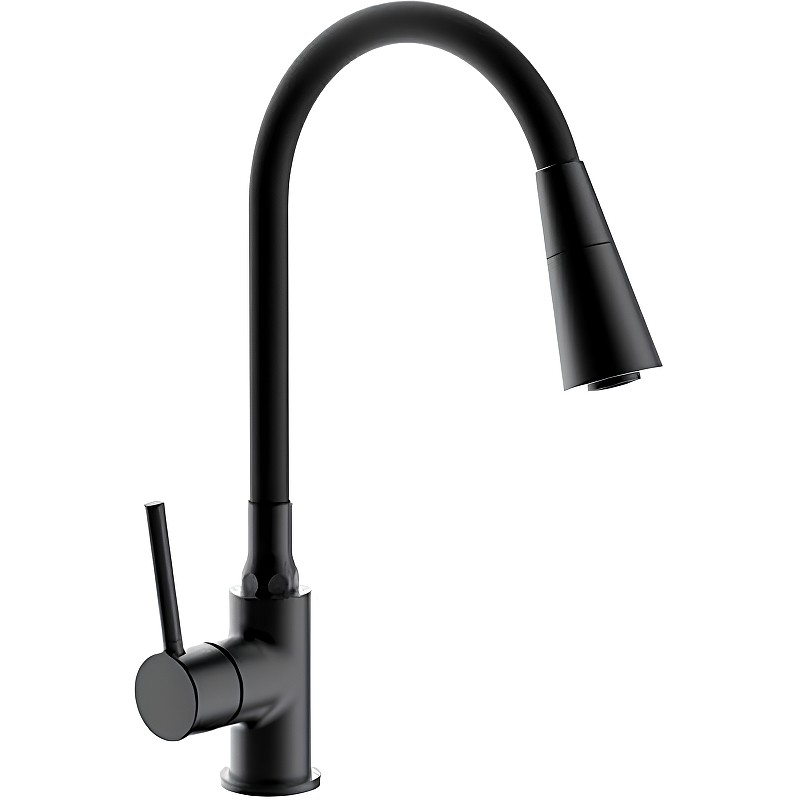 Смеситель для кухни Frap H44 F4044-6 Черный матовый латунь