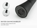 Смеситель для кухни Frap H44 F4044-6 Черный матовый латунь