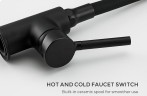 Смеситель для кухни Frap H44 F4044-6 Черный матовый латунь