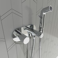 Гигиенический душ со смесителем Iddis Axes AXESBRBi08 Хром латунь на стену