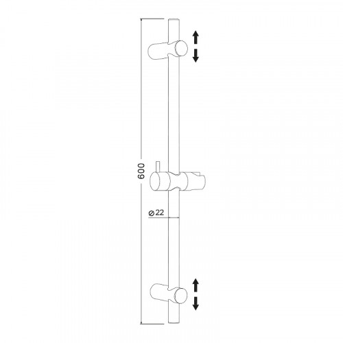 Душевая штанга Olive's KD05 Хром