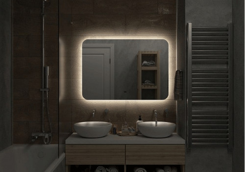 Зеркало Art&amp;Max Ravenna AM-Rav-1000-700-DS-F с подсветкой с бесконтактным выключателем стекло