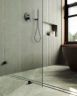Душевая перегородка Maybah Glass MGD-268-6 790x1950 коннектор стена-стекло Черный стекло сатиновое