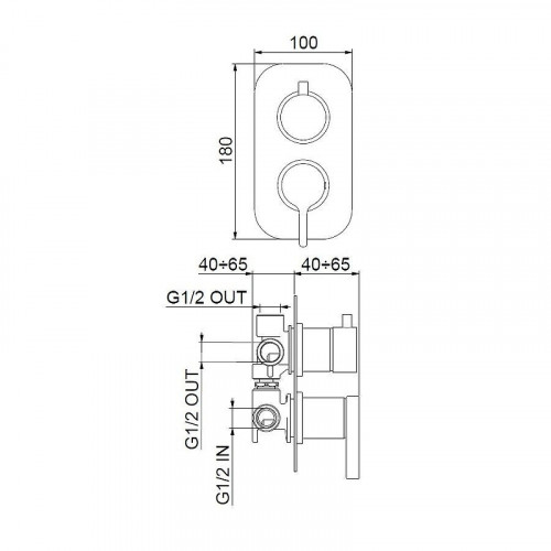 Смеситель для душа Webert Coral CO880601015 цвет Хром