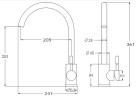 Смеситель для кухни ESKO K45 Beige Бежевый гранит матовый нержавеющая сталь
