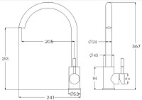 Смеситель для кухни ESKO K45 Beige Бежевый гранит матовый нержавеющая сталь
