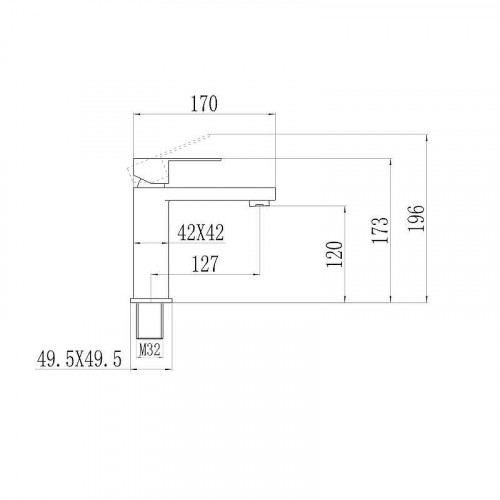 Смеситель для раковины Fmark FS8701C цвет Золото матовое