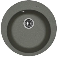 Кухонная мойка Florentina Никосия-510 20.135.B0510.102 Черная искусственный камень (литьевой мрамор) встраиваемый