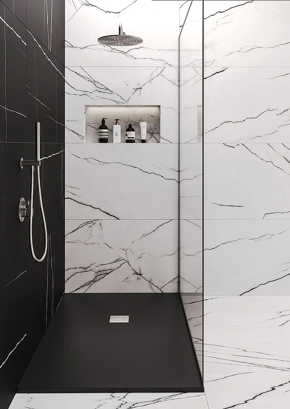 Душевой поддон из искусственного камня Starohome Solid 120х80 1237470 Black Matt
