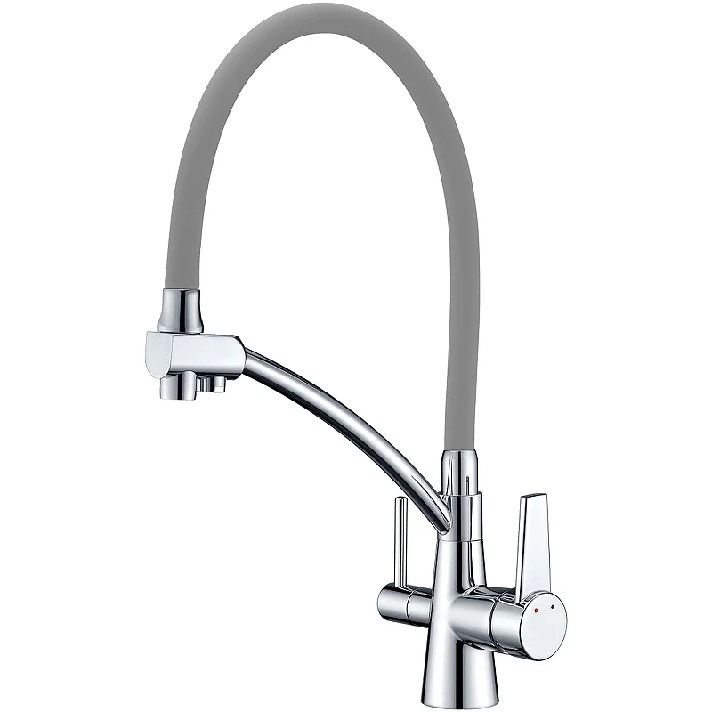 Смеситель для кухни Gappo G4398-17 Хром Серый латунь