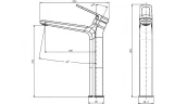 Смеситель для раковины Black&White Gravity GF-7209-GM 7209GM цвет Оружейная сталь