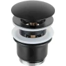 Донный клапан Remer 905CC2114CFP click-clack Черный брашированный хром