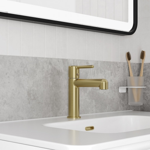 Смеситель для раковины Iddis Aiger AIGMG00i01 Золото матовое латунь