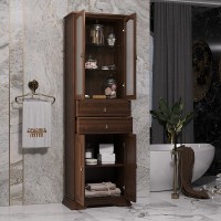 Шкаф пенал Opadiris Риспекто 60 00-00005844 Орех антикварный МДФ / ЛДСП, массив дерева, стекло
