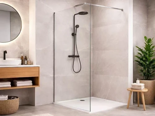 Душевая перегородка Aquatek Walk In 80 AQ.WI.080.1CH профиль Хром стекло прозрачное