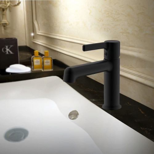 Смеситель для раковины Haiba HB10814-7 Черный матовый латунь