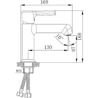Смеситель для раковины Haiba HB10814-7 Черный матовый латунь