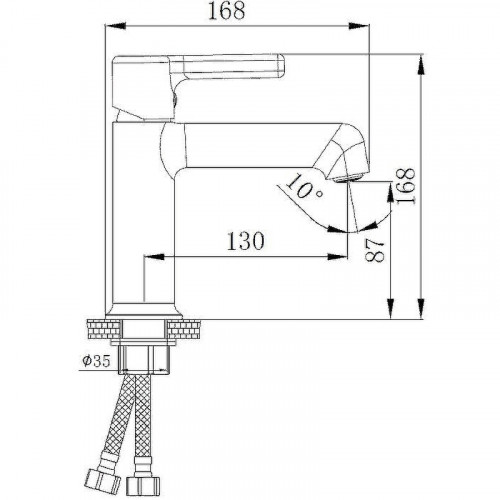 Смеситель для раковины Haiba HB10814-7 Черный матовый латунь