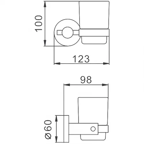 Стакан для зубных щеток Frap F302 F30206 Черный матовый
