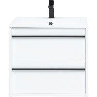 Тумба с раковиной Aquanet Lino 60 271943 подвесная Белая матовая МДФ / ЛДСП