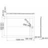 Душевой поддон из искусственного камня WasserKRAFT Abens 120x90 20T07 Черный матовый