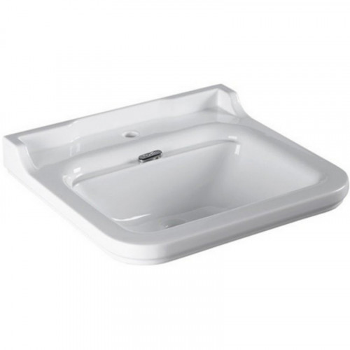 Раковина Kerasan Waldorf 60 4140K1bi/cr*1 Белая фарфор подвесная, полувстраиваемая