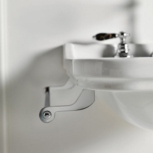 Раковина Kerasan Waldorf 60 4140K1bi/cr*1 Белая фарфор подвесная, полувстраиваемая