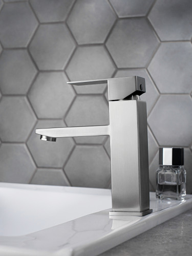 Смеситель для раковины Ростовская Мануфактура Сантехники SUS125-001F Нержавеющая сталь