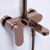 Душевая система WasserKRAFT Asphe A17301 Розовое золото латунь на стену