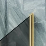 Шторка для ванны Maybah Glass MGV-792-3 800х1400 поворотная на монопетле с полотенцедержателем Золото стекло графитовое матовое