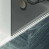 Шторка для ванны Maybah Glass MGV-792-3 800х1400 поворотная на монопетле с полотенцедержателем Золото стекло графитовое матовое