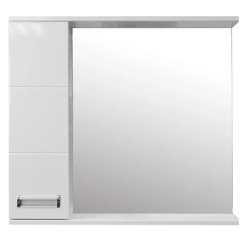 Зеркало со шкафом Loranto Дина 75 L CS00049719 цвет Белый