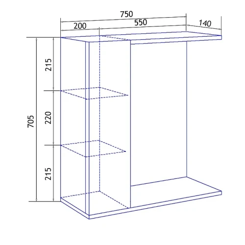 Зеркало со шкафом Loranto Дина 75 L CS00049719 цвет Белый