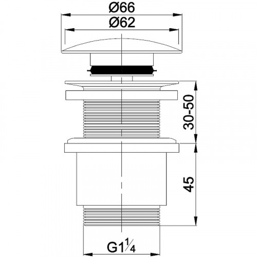 Донный клапан Cezares Czr CZR-SC-Bi click-clack Белый глянец
