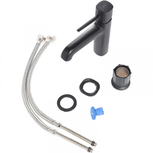 Смеситель для раковины Orange Karl M05-021b Черный латунь